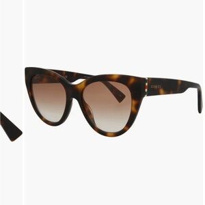 Gucci Brown Tortoise Cat Eye Sunglasses 53 mm NWT w/ case